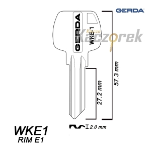 Gerda 034 - surový klíč - WKE1 / RIM E1